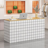 Black Minimalist Reception Desks Nordic Counter Luxury Office