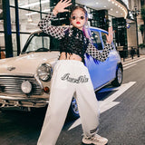 Black Sequins Vest White Pants For Girls Jazz
