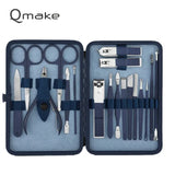 Blue Manicure Tools Set Pro Max Stainless Steel