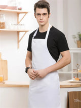 Blue White Chef Apron for Men Women Printing