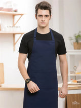 Blue White Chef Apron for Men Women Printing