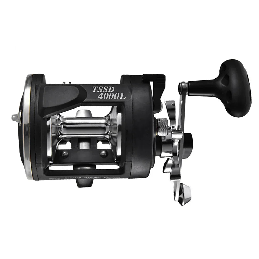 Boat Sea Fishing Reel Trolling Fishing Reel Right Hand Drum Fishing Wheel Precision and Low Noise Fishing Reel for Angler