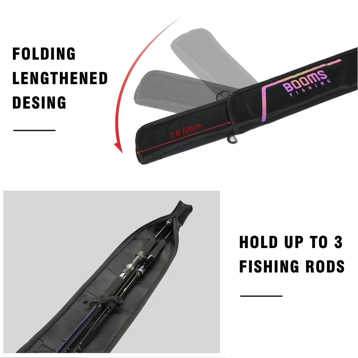 Booms Fishing PB3 Fishing Rod Bag Pole Storage