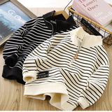 Boys Stripes Sweatshirt Spring Autumn Girls Casual Pullover