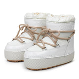 Brand Design Laceup Snow Boots 2024 Winter Women