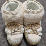 Brand Design Laceup Snow Boots 2024 Winter Women