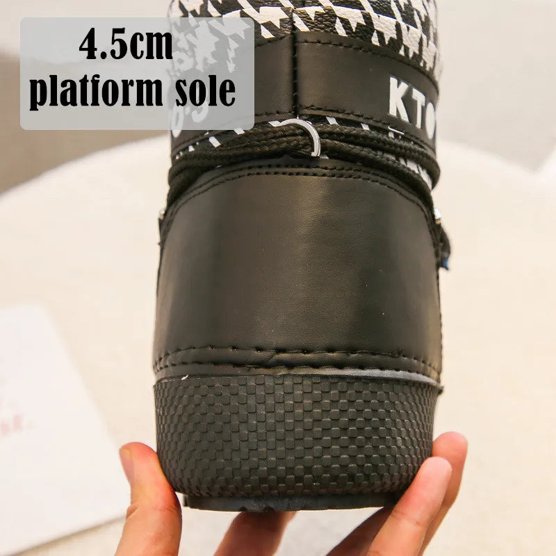 Brand Design Laceup Snow Boots 2024 Winter Women