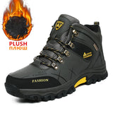 Brand Men Winter Snow Boots Waterproof Leather Sneakers