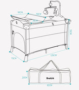 Brotish New Upgrade Multifuction Baby Crib Splicing Large