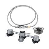 CAMPINGMOON 3In 1 Butane Adapter Extension Hose Split