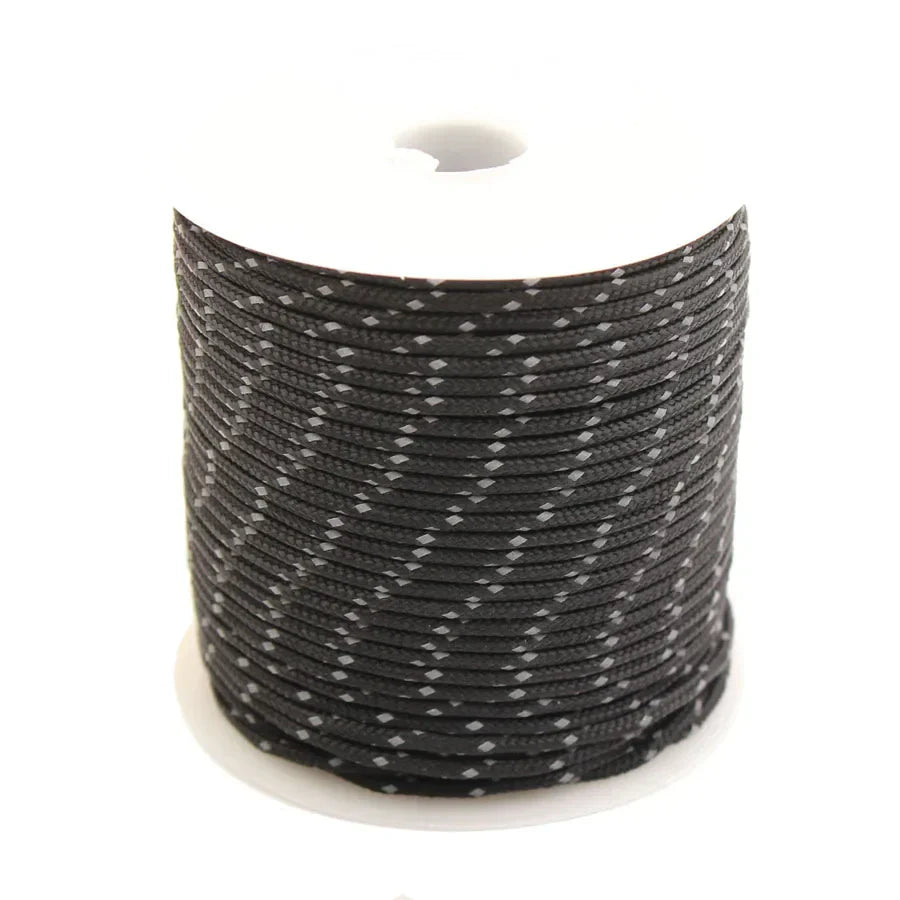 CAMPINGSKY Reflective Paracord 2mm 3 Strand Core Outdoor