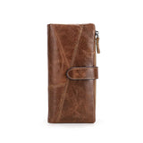 CONTACT'S Genuine Leather Wallets for Women Long Fashion Women's Purses Card Holders Female Bag Zip Coin Purses Women's Wallets