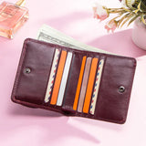 CONTACT'S Genuine Leather Wallets for Women Short Fashion Women's Purses Handbags Female Bags Card Holder Coin Purses Money Clip