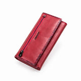CONTACT'S Genuine Leather Women Wallet Long Fashion Purse Snake Pattern 2 Styles Big Capacity Phone Bag Coin Pocket Card Holder