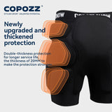 COPOZZ Extreme Sports Ski Skate Snowboard Protection Skiing Protector Knee Pads Skating Protective Hip Padded Shorts Pants S-XL