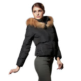 COUTUDI Women Winter Down Coat With Fur Hooded