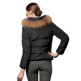 COUTUDI Women Winter Down Coat With Fur Hooded