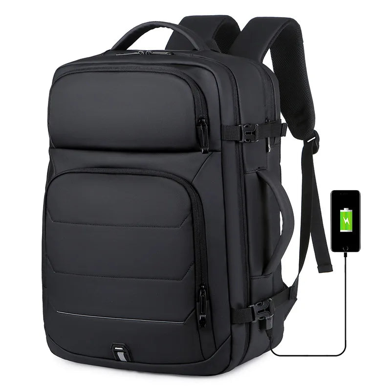 CROSSTEN 40L Large Capacity Expandable Backpacks USB Charging