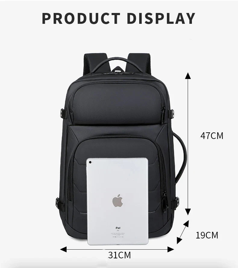 CROSSTEN 40L Large Capacity Expandable Backpacks USB Charging
