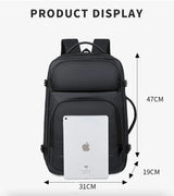 CROSSTEN 40L Large Capacity Expandable Backpacks USB Charging