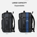 CROSSTEN 40L Large Capacity Expandable Backpacks USB Charging