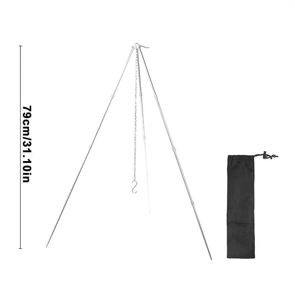 Camping Bonfire Tripod Portable Triangle Support For Hanging