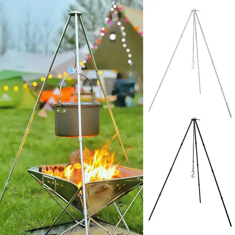 Camping Bonfire Tripod Portable Triangle Support For Hanging