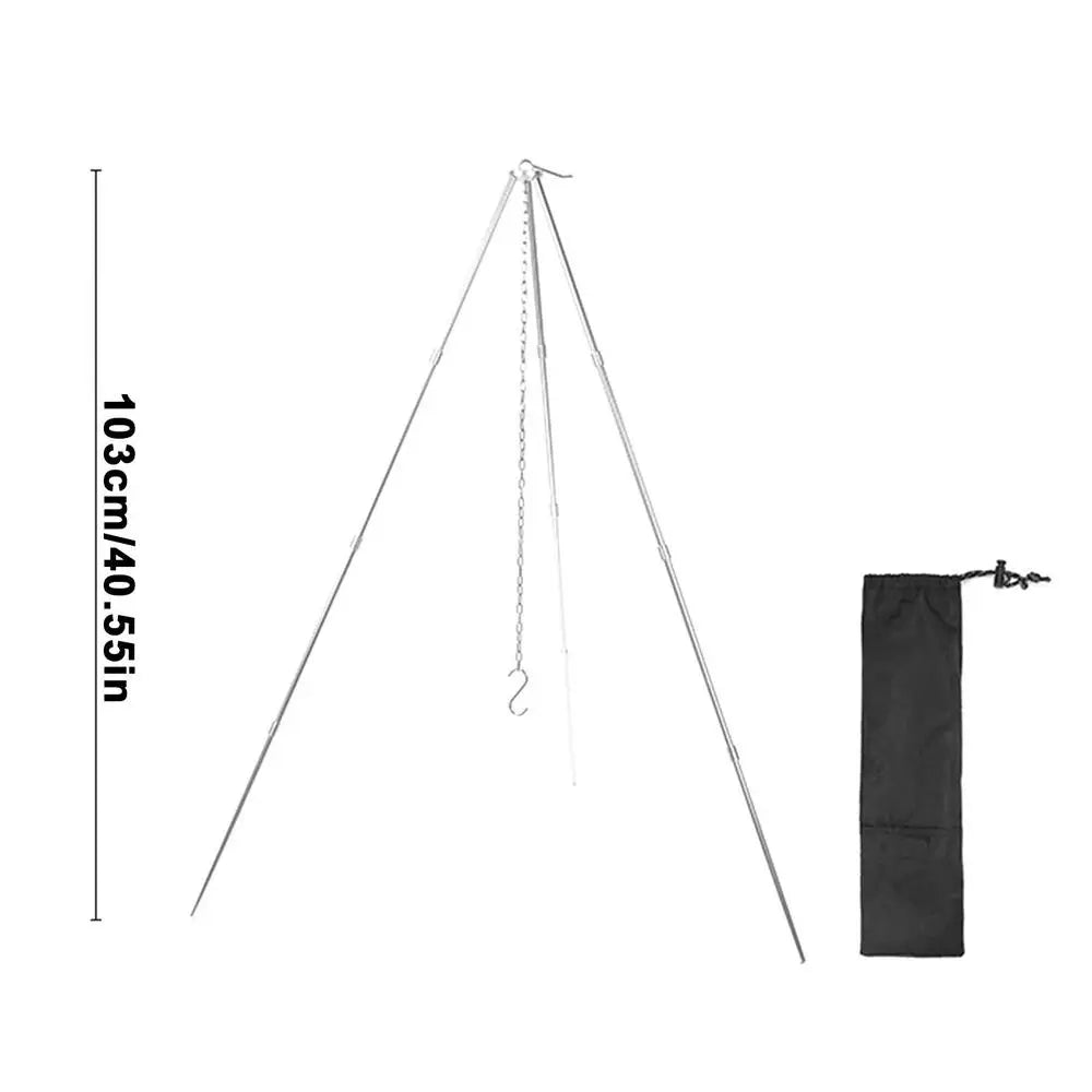 Camping Bonfire Tripod Portable Triangle Support For Hanging