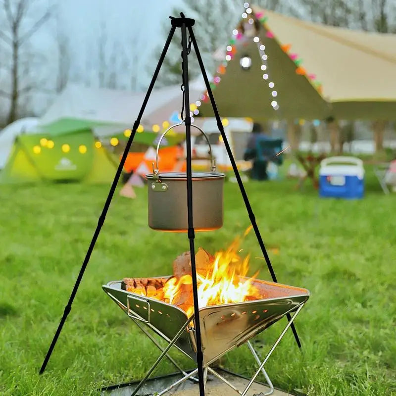 Camping Bonfire Tripod Portable Triangle Support For Hanging