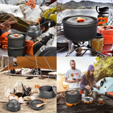 Camping Cookware Kit Outdoor Cooking Set Aluminum Equipment