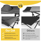 Camping Cot for Adults with Cushion and Pillow,