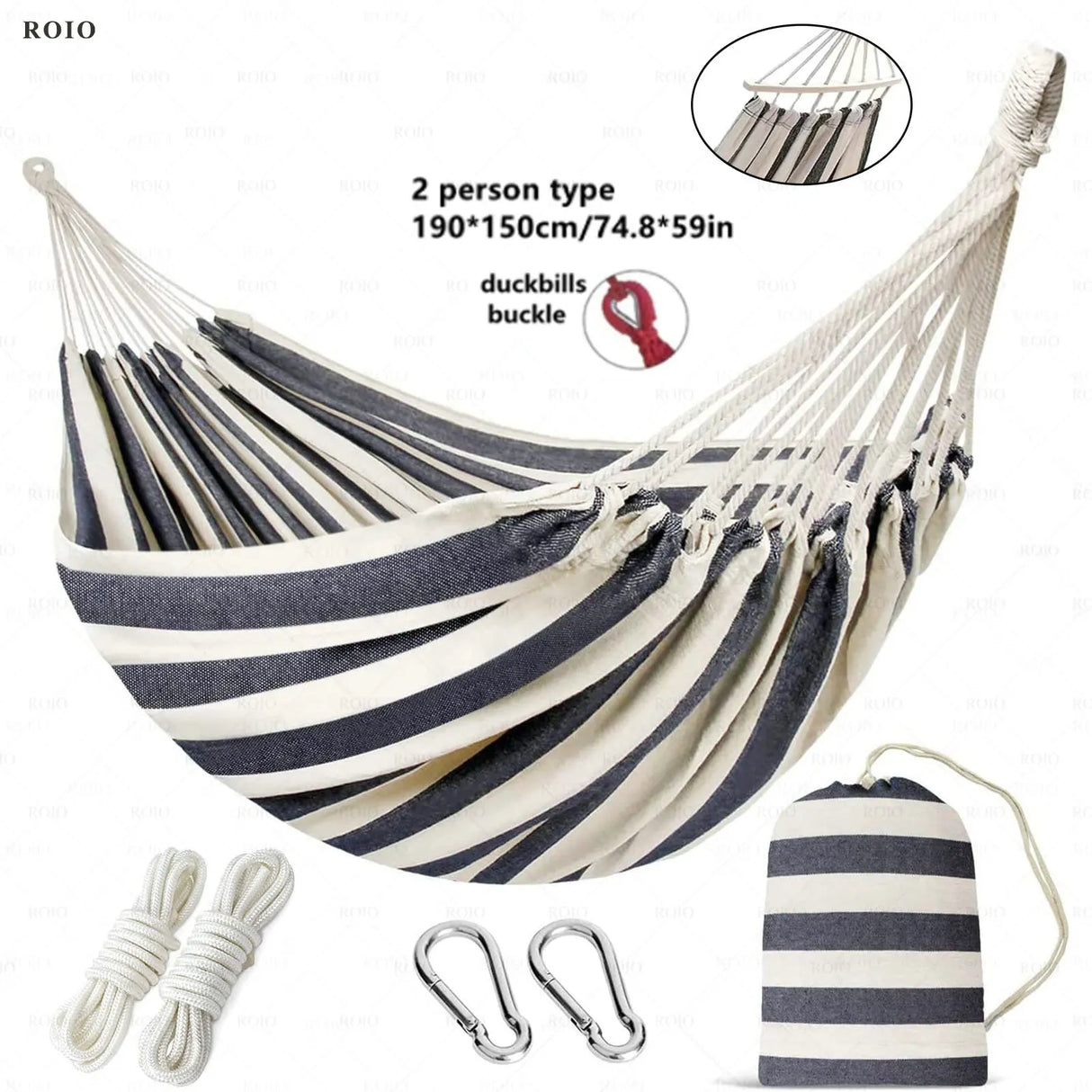 Camping Hammock Thickened Durable Fabric Canvas Single Hammocks