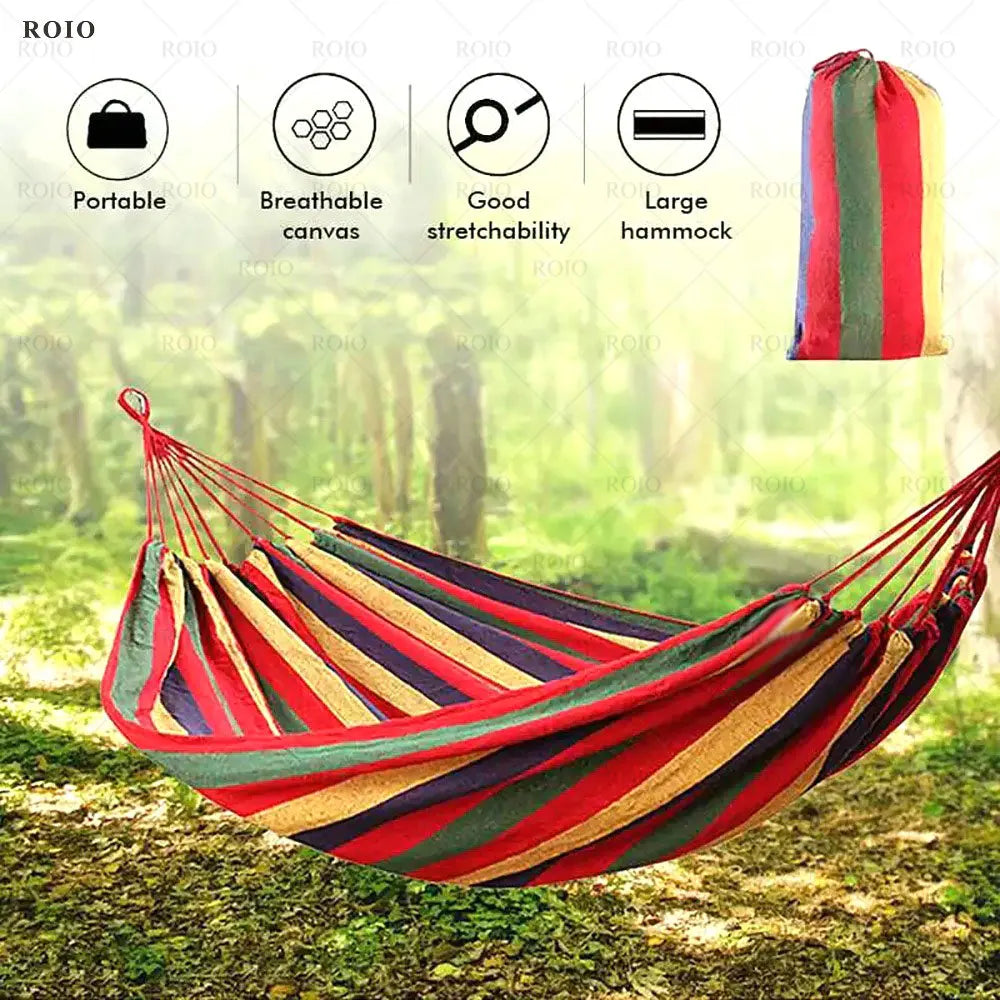 Camping Hammock Thickened Durable Fabric Canvas Single Hammocks