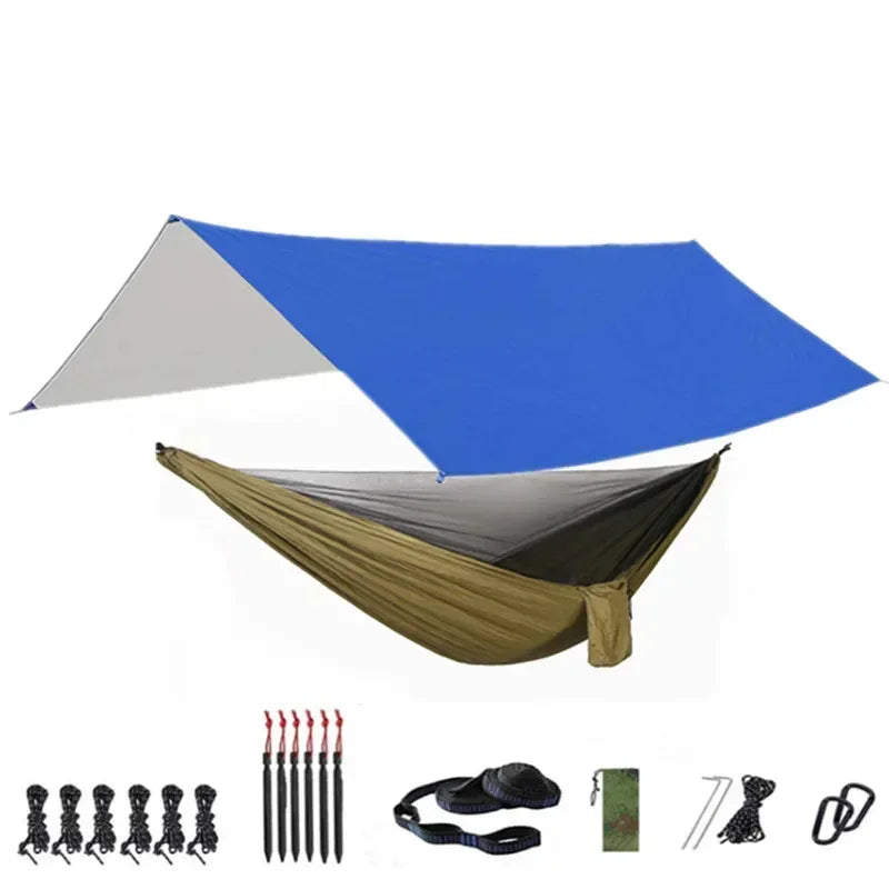 Camping Hammock with Bug Net and Rainfly Tarp,118x118in