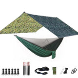 Camping Hammock with Bug Net and Rainfly Tarp,118x118in