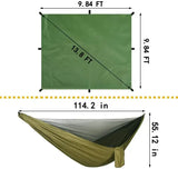 Camping Hammock with Bug Net and Rainfly Tarp,118x118in