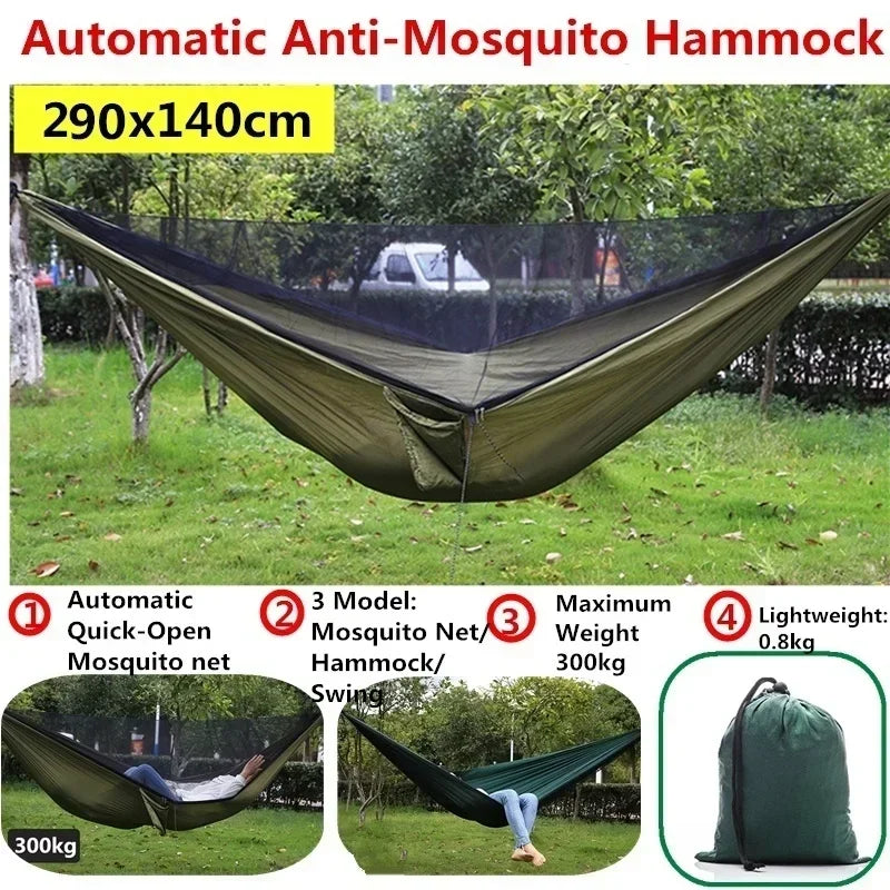 Camping Hammock with Bug Net and Rainfly Tarp,118x118in