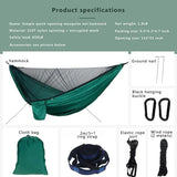 Camping Hammock with Bug Net and Rainfly Tarp,118x118in