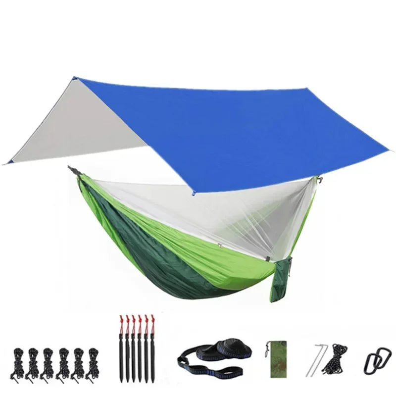 Camping Hammock with Bug Net and Rainfly Tarp,118x118in