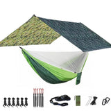 Camping Hammock with Bug Net and Rainfly Tarp,118x118in