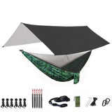 Camping Hammock with Bug Net and Rainfly Tarp,118x118in