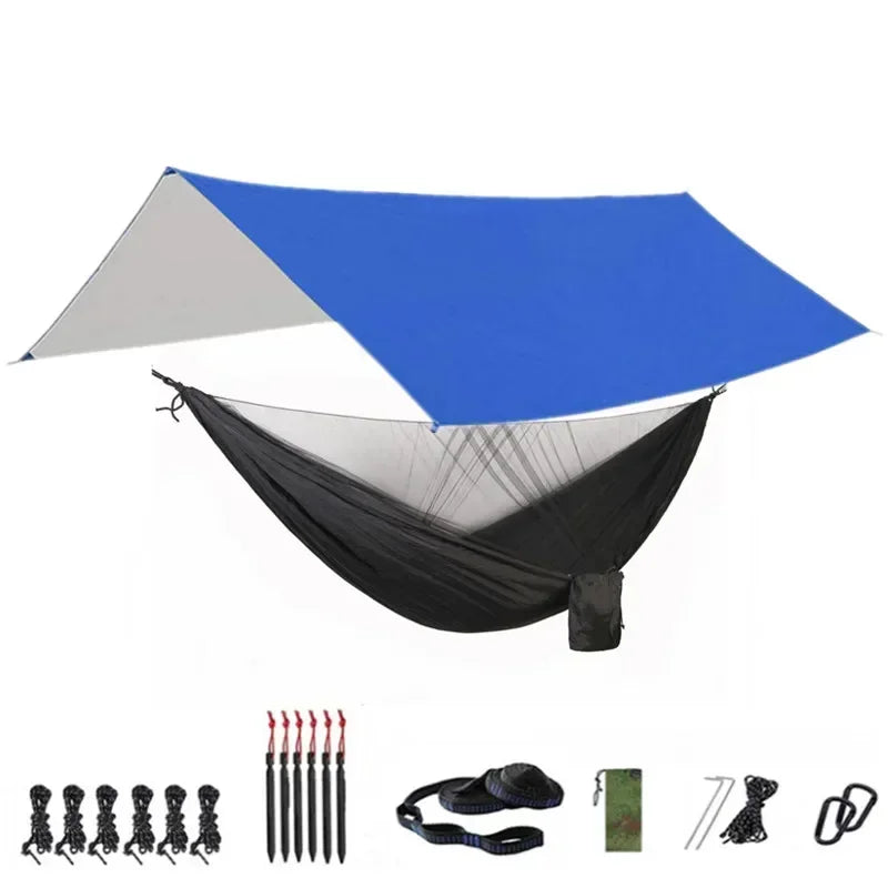 Camping Hammock with Bug Net and Rainfly Tarp,118x118in