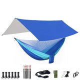 Camping Hammock with Bug Net and Rainfly Tarp,118x118in