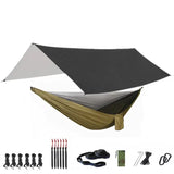 Camping Hammock with Bug Net and Rainfly Tarp,118x118in