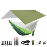 Camping Hammock with Bug Net and Rainfly Tarp,118x118in