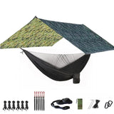 Camping Hammock with Bug Net and Rainfly Tarp,118x118in