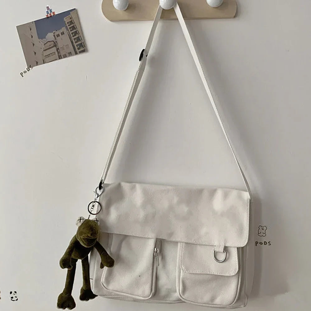 Canvas Diagonal Cross Bag Youth Casual Shoulder Bag