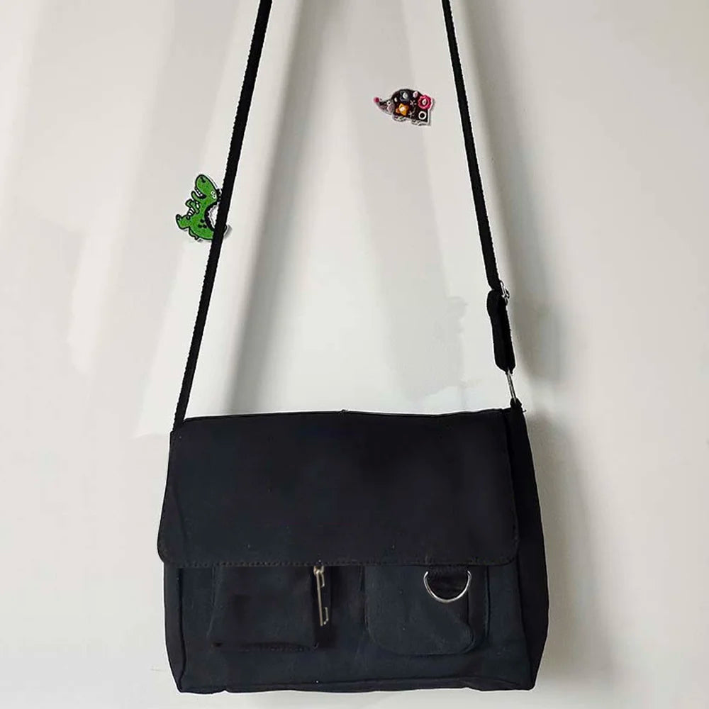 Canvas Diagonal Cross Bag Youth Casual Shoulder Bag