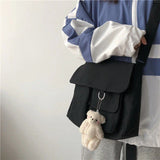 Canvas Diagonal Cross Bag Youth Casual Shoulder Bag