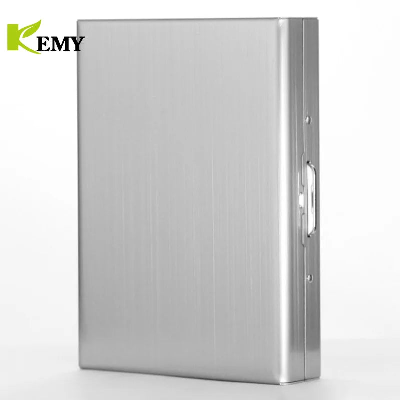 Card Holder Men RFID Blocking Aluminum Metal Slim Wallet Money Bag Anti-scan Credit Card Holder Thin Case Small Male Purses